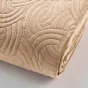 Couvre-lit 240x260 cm + 2 housses de coussin 60x60 cm – Velours uni matelassé SOLANGE Beige