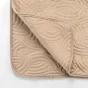 Couvre-lit 240x260 cm + 2 housses de coussin 60x60 cm – Velours uni matelassé SOLANGE Beige