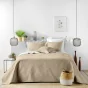 Couvre-lit 2 personnes avec 2 housses de coussin – 240 × 260 cm – Microfibre Romane Lin