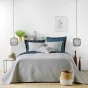 Couvre-lit 2 personnes avec 2 housses de coussin – 240 × 260 cm – Microfibre Romane Gris