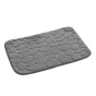 Tapis de bain 50 x 80 cm microfibre unie relief ricochet Anthracite
