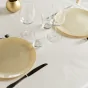 Nappe rectangle 140 x 250 cm jacquard enduit azuline Naturel