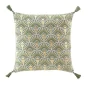 Coussin dehous. pompon 45 x 45 cm polycoton imp metallise Icare