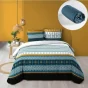 Pack housse de couette 220x240 cm Daria + drap housse 140x190x30 Bleu