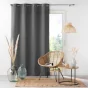 Lot de 4 Rideaux à Œillets - 140 x 260 cm - Microfibre Légère - Anthracite Absolu