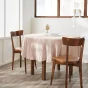 Nappe ronde (0) 180 cm gaze de coton unie gaïa guimauve Rose clair