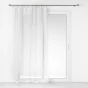 Voilage a oeillets bois 140 x 240 cm voile tissé Minalisa Blanc