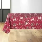 Nappe rectangle 150 x 300 cm polyester imprime pere noel Rouge