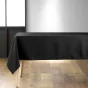 Nappe de Table XXL 140 x 300 cm – Polyester Uni – Teinte Noir 