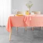  Nappe rectangle 140 x 240 cm – Microfibre unie lavée – Finition ourlet – SUZY Corail