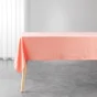  Nappe rectangle 140 x 240 cm – Microfibre unie lavée – Finition ourlet – SUZY Corail