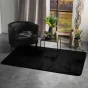  Tapis Rectangle 120x170 cm – Flanelle Unie Ultra Douce – Taupe – Finition Biais