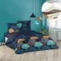 Pack housse de couette 220x240 cm Belle nuit + drap housse 140x190 Blanc