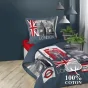 Housse de couette enfant 140 x 200 cm coton + 1 taie Londres Big ben