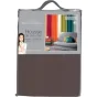 Housse clic clac 120 à 140 cm - 185 à 200 cm polyester uni essentiel Taupe