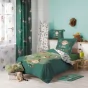 Pack parure de couette enfant 140x200 cm Leo + drap housse 90x190 Blanc
