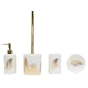 Brosse wc (0) 10.6 x ht 40 cm ceramique imprimee or orbella Blanc