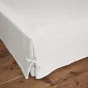 Cache-Sommier 160 x 200 cm – 100% Lin Lavé Soline Blanc