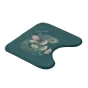 Tapis contour wc 45 x 45 cm microfibre imprimé Ginkoblue