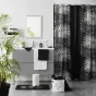 RIDEAU DE DOUCHE AVEC CROCHETS 180x200 CM POLYESTER IMPRIME ORBELLA NOIR/ARGENT