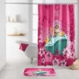RIDEAU DE DOUCHE AVEC CROCHETS 180 x 200 CM POLYES. IMP. CHATIBULLE DES. PLACE