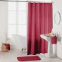 RIDEAU DE DOUCHE AVEC CROCHETS 180 x 200 CM POLYESTER UNI ESSENCIA FRAMBOISE