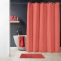 RIDEAU DOUCHE+OEIL. CLIPSABLES 180x200 CM MICROF. GAUFREE UNIE DOTTY TERRACOTTA