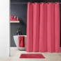 RIDEAU DOUCHE+OEIL. CLIPSABLES 180x200 CM MICROF. GAUFREE UNIE DOTTY FRAMBOISE