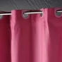 RIDEAU DOUCHE+OEIL. CLIPSABLES 180x200 CM MICROF. GAUFREE UNIE DOTTY FRAMBOISE