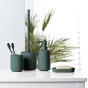 BROSSE WC Ø 10.5 x 38.5 CM CERAMIQUE UNIE SOFT TOUCH CERALIA BLEU/EMERAUDE