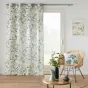 Rideau à œillets grande hauteur 140 x 280 cm en polyester/lin imprimé – Palmiflore