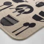 Tapis rectangle 45 x 120 cm tisse imprime kitchen Sans