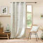Coussin dehous compr passepoil 45 x 45 cm polycoton imprime+jute naya Sauge