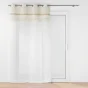 Voilage a oeillets 140 x 240 cm voile sablé + jute Janara Naturel