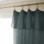 Rideau ajustable + 8 anneaux pince 140 x 270 cm lin lavé français luxe soline Ardoise