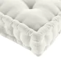 Coussin de sol 50 x 50 x 10 cm coton/polyester recycle grs twily Blanc