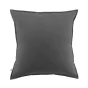 Taie d'oreiller chaude flanelle 63 x 63 cm Candice Anthracite