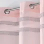 Voilage à oeillets 140 x 240 cm voile sablé + strass Satinela Rose