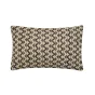 Coussin déhoussable 30 x 50 cm – Coton/Polyester avec fil métallisé Loumeo Noir