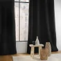 Lot de 2 Rideaux tamisant a oeillets 140 x 240 cm bouclette Wooly Noir