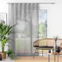 Voilage a passants caches 140 x 240 cm effet lin tisse Haltona Gris