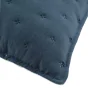 Housse de coussin 60 x 60 cm microfibre bicolore Mellow chic Bleu/blanc