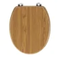 Abattant wc charnieres metal 37.5 x 46 cm mdf effet bois strata Chene