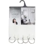 Voilage a anneaux 140 x 240 cm effet lin Milza Blanc