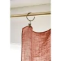 Rideau ajustable + 8 anneaux pince 140 x 270 cm lin lavé français luxe soline Paprika