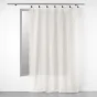 Voilage effet lin à anneaux 140 x 240 cm Linka Blanc