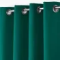Rideau a oeillets 140 x 260 cm polyester uni essentiel Emeraude