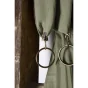 Rideau ajustable + 8 anneaux pince gaze de coton luxe 140 x 300 cm Gaia Romarin