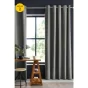 Lot de 2  rideaux occultant 140 x 280 cm grande hauteur Obscure Anthracite