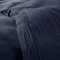 Pack Housse de couette 240 x 220 cm Gaze de coton + drap housse 140x190 Bleu